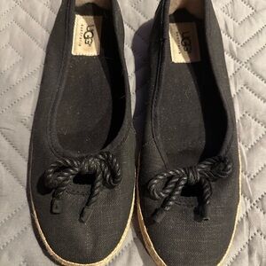 UGG Women's Black Canvas Flats